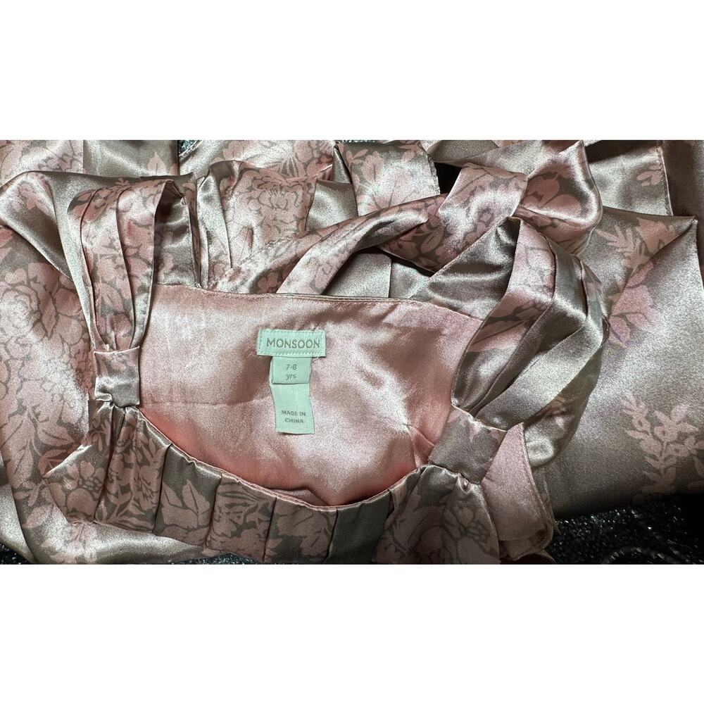 Champagne Pink on Pink Girls Dress by Monsoon (Size 7-8)